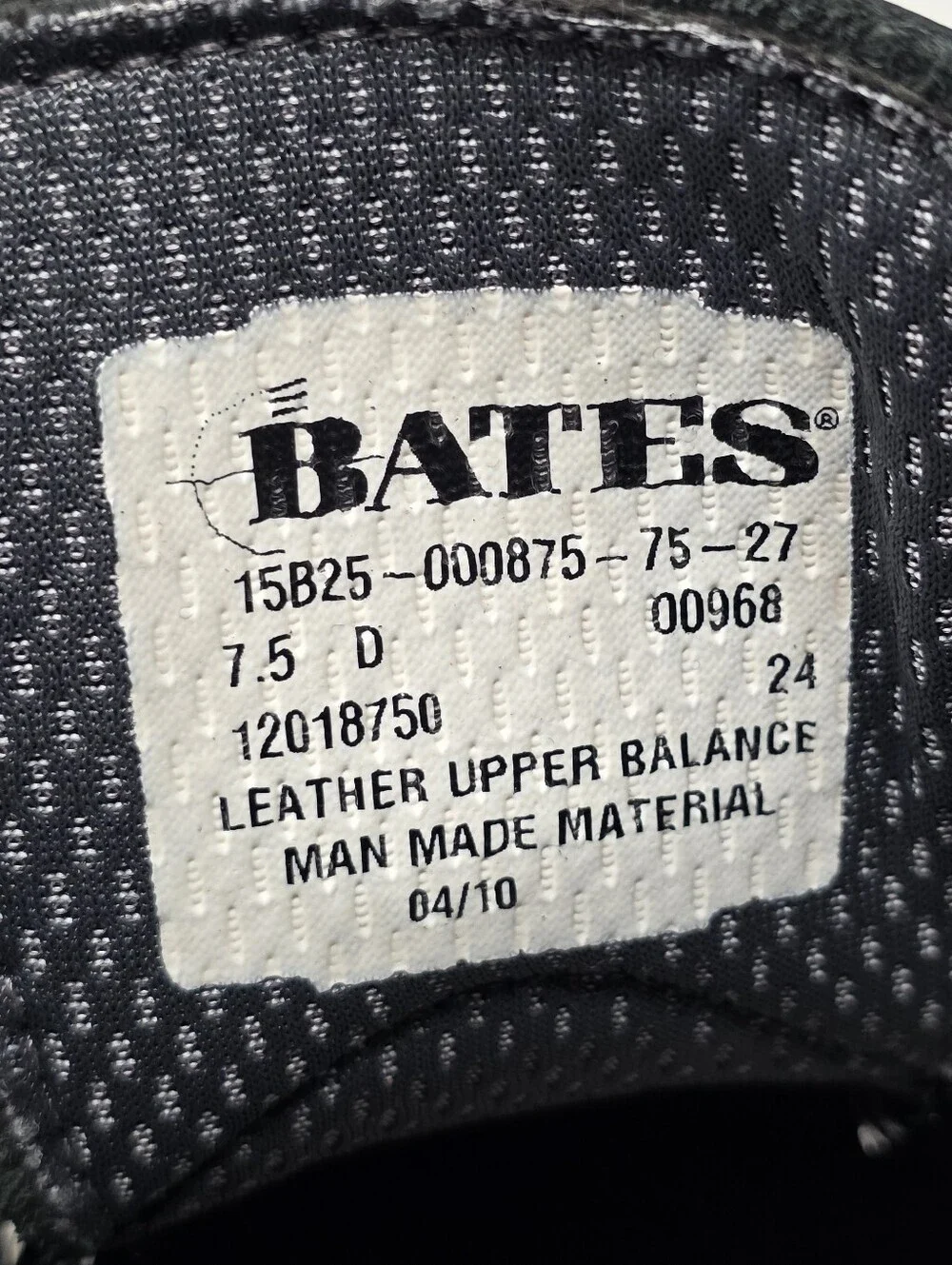 Bates Mens Size 7.5 D Leather Uniform Oxford Dress Shoes 00968 Vibram Soles